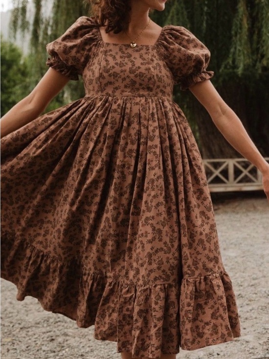 Ivy City Co Dresses & Skirts - NWOT Ivy City & Co Coco Brown Floral Dress XL